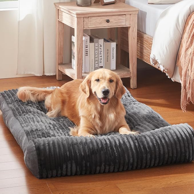 Dog Beds for Giant Large Dogs Breeds,Sofa Dog Bed with Pillow for Crate Kennel, Super Soft Pet Bed for Support Bolster, Comfortable Pet Couch Bed & Non-Slip Bottom
