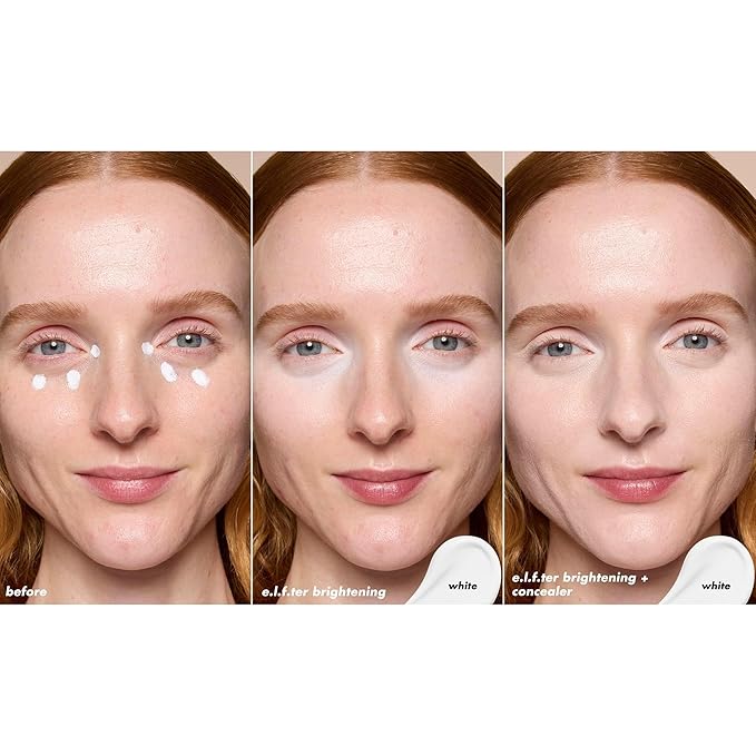 e.l.f. Soft Glam Brightening Corrector, Helps Minimize Dark Circles & Discoloration, Hydrating With A Natural Finish, Vegan & Cruelty-Free, White