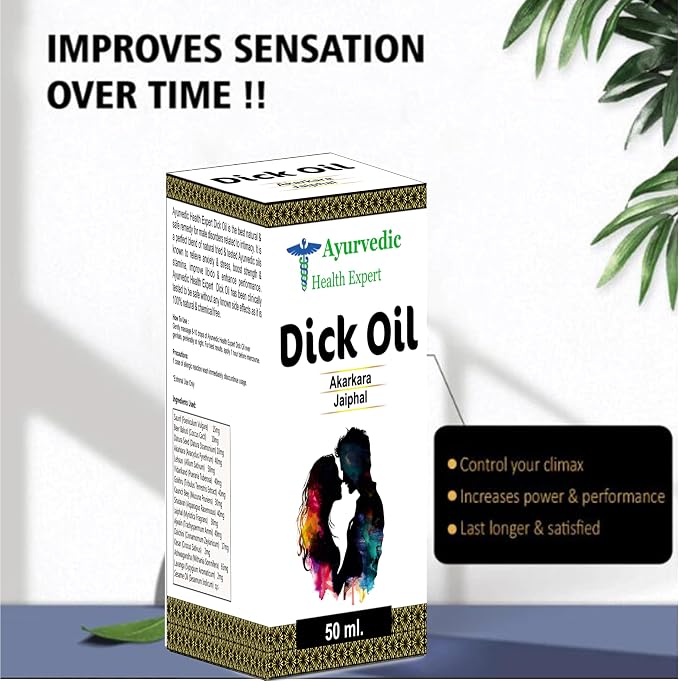Herbal Sexual Dick Oil for Men & Women – Natural Aphrodisiac, Boosts Libido & Enhances Intimacy – 100% Ayurvedic Formula for Men Enlargement Massage Oil (50 Ml Pack of 1) 1.6oz