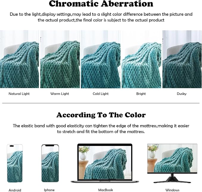 NEWCOSPLAY Fleece Clouds Cozy Twin Blanket for Couch, Light Teal, 60"x80" | Premium Silky Flannel Blanket, Soft Lightweight Fluffy Throw Blanket for Bed Sofa Decor, Gift for All Season Use