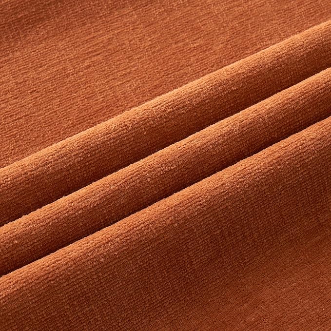 MIULEE Halloween Fall Burnt Orange Chenille Couch Pillow Covers, 20x20 | Set of 2, Soft Farmhouse Modern Home Decor, Decorative Pillowcases for Sofa Living Room Bed