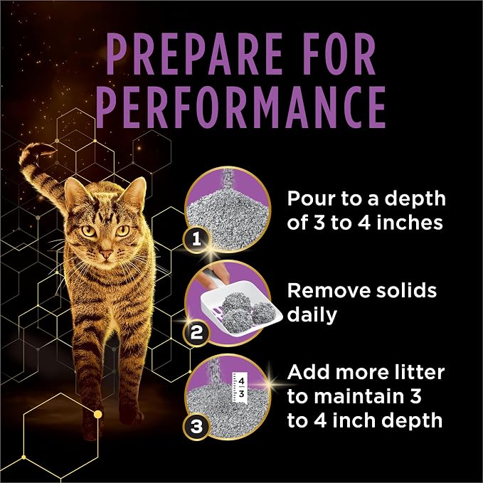 Purina Tidy Cats Performance Plus Tidy Feet Unscented Clumping Cat Litter, Low Tracking Odor Control, 22 lb. Box