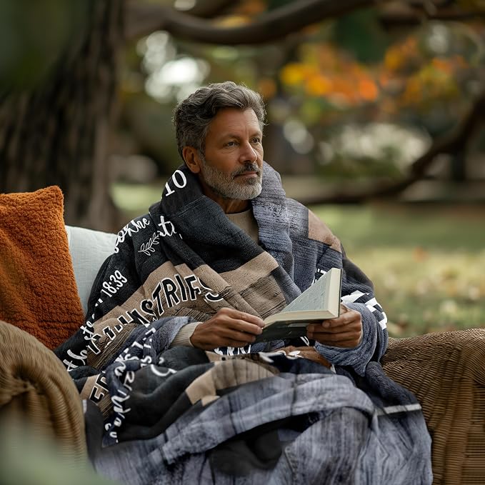 Christian Gifts for Men, Christian Gift Blanket 60"x80", Catholic Gifts, Religious Gifts for Men, Bible Gifts, Spiritual Gifts, Inspirational Gifts, Encouragement Birthday Gifts for Men of God