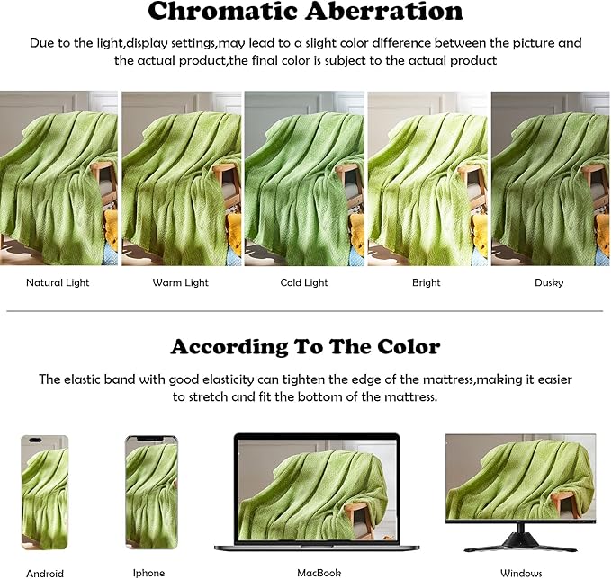 NEWCOSPLAY Fleece Leaves Pattern Throw Blanket, Green, 50"x60" | Super Soft Throw Blanket, Lightweight Cozy Bed Sofa Blanket, Premium Silky Flannel Fleece, Travel Blanket for All Season Use