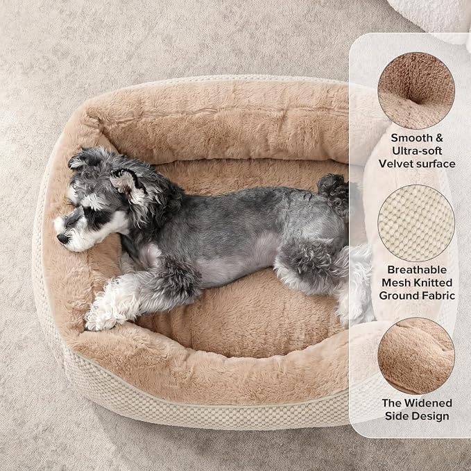 Large Dog Bed, Washable Orthopedic Warming Soft Sleeping Durable with Anti-Slip Bottom