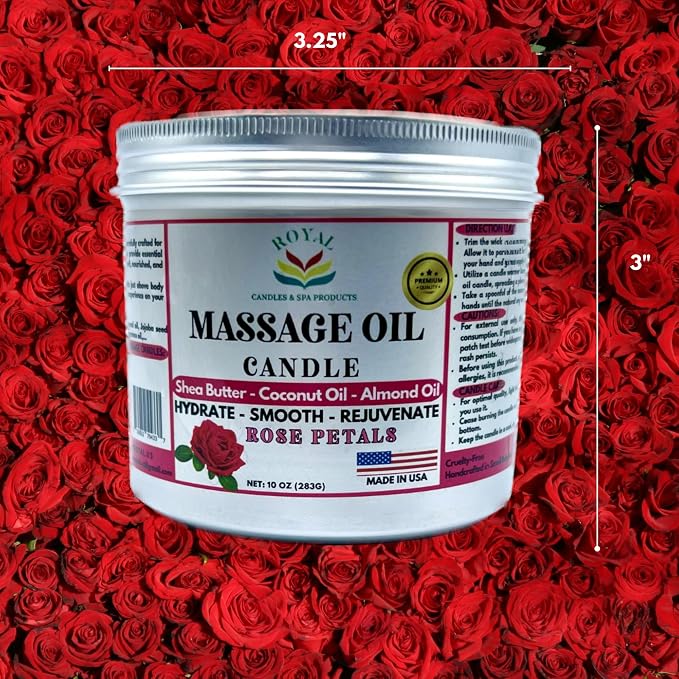 Massage Oil Candle (Rose Petals)