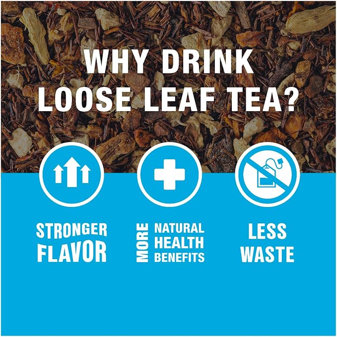 Tiesta Tea - Pumpkin Spice Rooibos Loose Leaf Tea, Premium Caffeine-Free Herbal Infusion, Reseable Pouch, Brew Hot or Iced, Makes up to 25 Cups, 2 Ounce