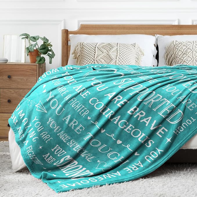 Gift for Women- Get Well Blanket, Inspirational Gift for Women | Feel Better After Surgery Present for Sick Women, Thinking of You Gifts for Mom Daughter Grandma Friend Sister, 60'' x 50''