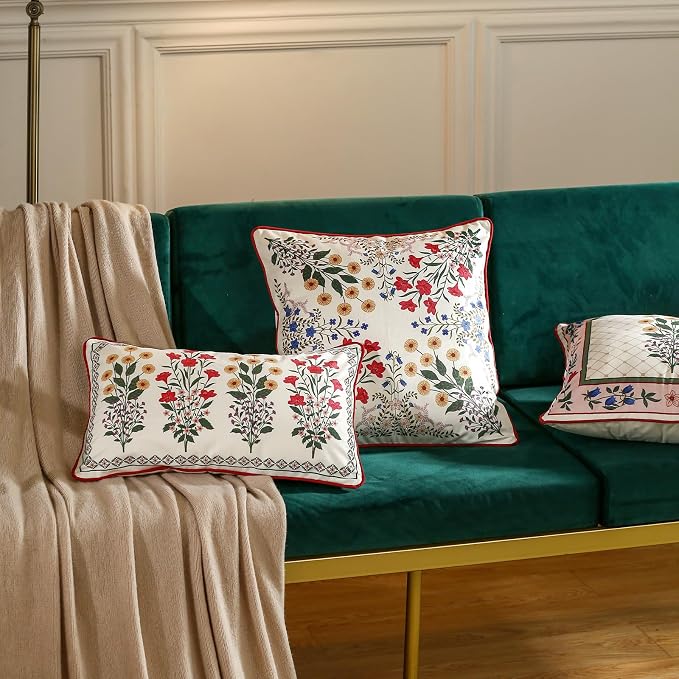 Designer Velvet Throw Pillow Cover,18"x18" Set of 2-Bertina A | Pillow Cover,Concealed Zipper Design,Dragonfly Pattern,Sofas,Bedroom,Living Room,Lounge Chairs,All Season Home Decor