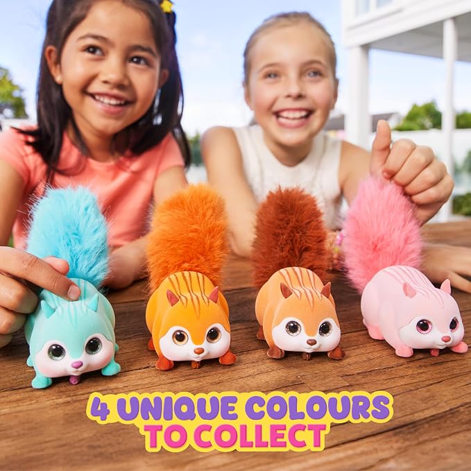 Pets Alive Scurry'n Squirrel (Blue+Orange) 2 Pack by ZURU – Interactive Robotic Pet Toy, Moving Squirrel with Realistic Movements and Sounds, Ages 2+, Child Toddler