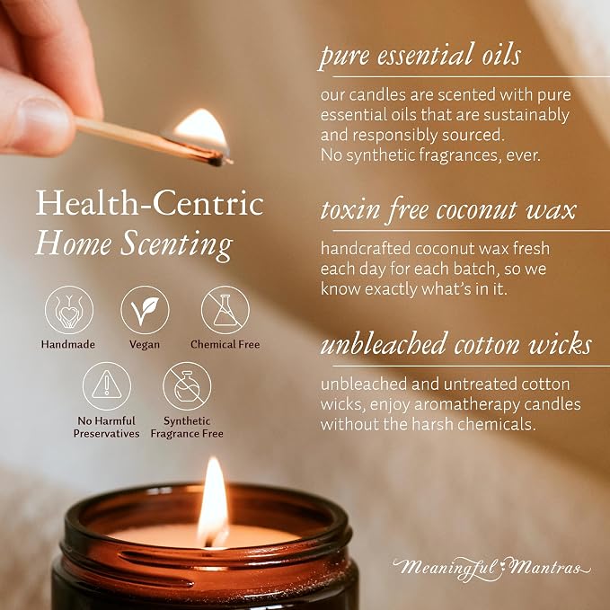 Meaningful Mantras Snickerdoodle Cookie Aromatherapy Fall Candle 8oz