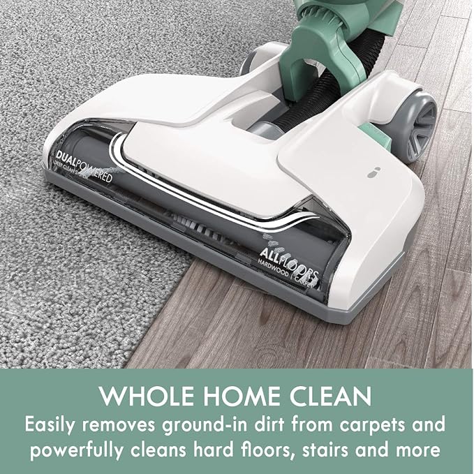 Kenmore DU3017 Friendly Upright Bagless 2-Motor Crossover Max Beltless Vacuum Cleaner with Lift-Away Design, Pet Handi-Mate, Triple HEPA, Height Adjustment, 3 Cleaning Tools, Light Green | 2-Motor Crossover Max, Beltless, Lift-Away Design, Pet Handi-Ma...
