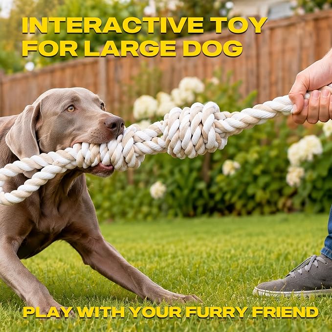 Fida Dog Rope Toys for Aggressive Chewers, Tug Toys for Large Medium Dogs