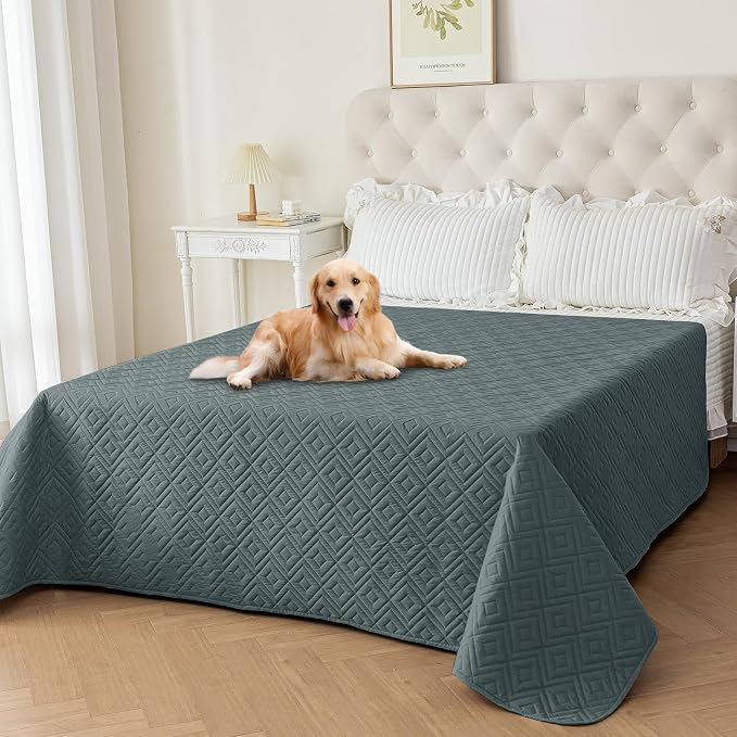 2026 Waterproof Dog Bed Blanket (82"x102") Comfy Couch Sofa Mat for Dog Pets with Anti-Slip Back, Universal Incontinence Lightweight Liner Pad for Furniture Car Picnic etc Durable Washable, Dark Grey
