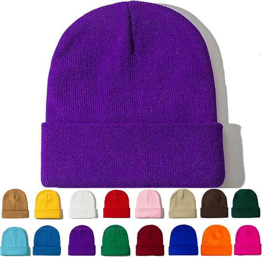 ZOORON Beanie for Women Men Ski Watch Cap Cuffed Plain Skull Knit Hat Soft Fisherman Winter Hat
