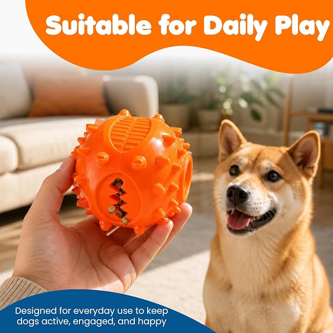 PETZY Dog Treat Dispenser Toy, Interactive Puzzle Feeder for Mental Stimulation, Enrichment Activity, Slow Feeding Game, Boredom Buster, Cognitive Training, Reward Ball for Puppies & Adult Pets