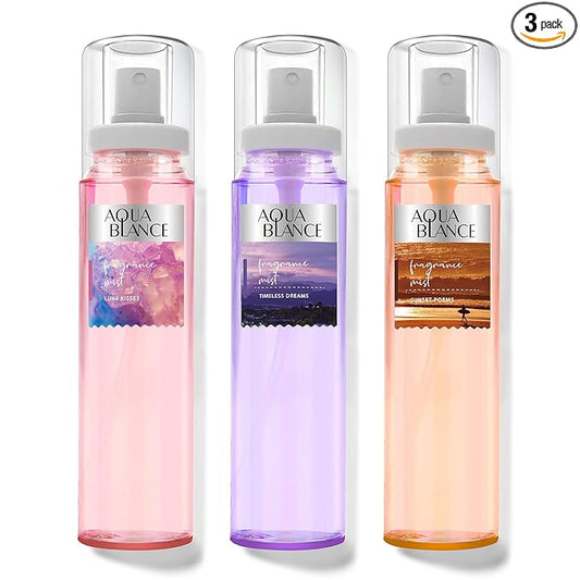 AQUA BLANCE Body Spray, Fragrance Mist for Women, Pack of 3, Each 3.9 Fl Oz, Total 11.7 Fl Oz