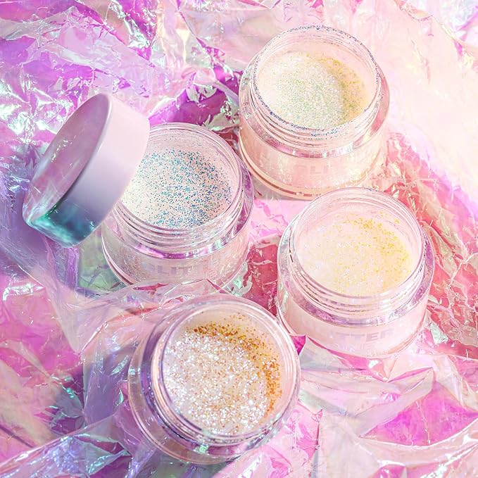 BestLand Holographic Body Glitter Gel - Cosmetic-Grade, Halloween Glitter for Face, Body, and Hair, Safe and Easy to Use, Perfect for Festivals Parties, Vegan & Cruelty Free (03 Mystic Purple)
