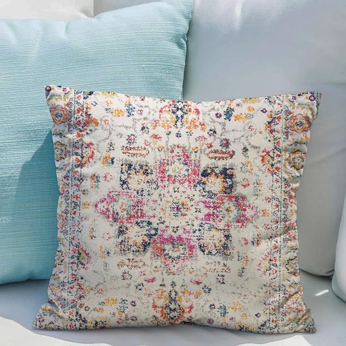 Snycler Boho Throw Pillow Covers 26x26 inch Set of 2 Burnt Yellow Terracotta Rust Colored Throw Pillows Double Sided Boho Home Soft Decor for Bedroom Living Room Couch & Sofa (No Inserts)