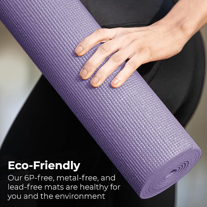 10-Pack Yoga Mat, 68" x 24" Non Slip Exercise Mat, 4mm Thick Gym Mat for Fitness and Stretching, Bulk Non Toxic Yoga Mats for Schools and Studios