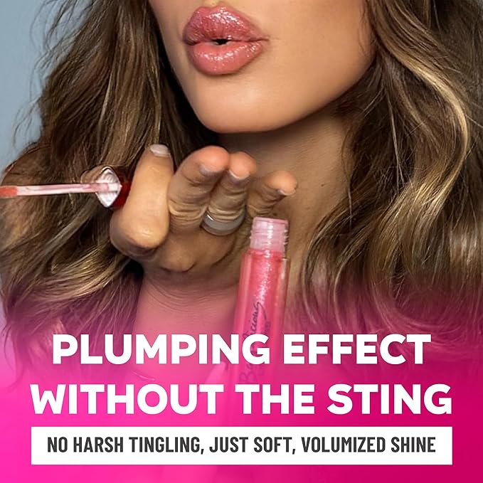 Lip Gloss for Women – Hydrating, Vitamin E Infused – Smooth Application, Clean Formula – Clear, Pink, Red & Brown Lipgloss, 4 Pack