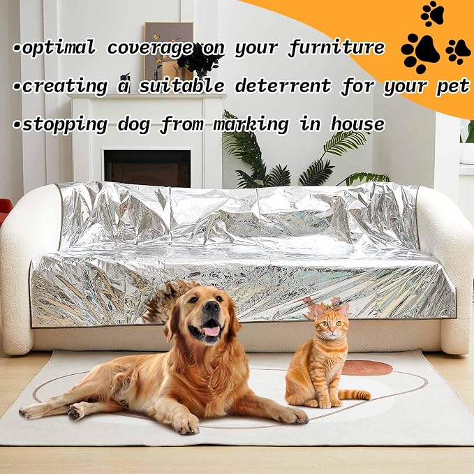 1 Pcs Pet Deterrent Mat to Keep Dogs Off Couch, 66.1" × 59", Coffee | Non Electric Cat and Dog Deterrent Mat, Pain Free Couch Covers to Keep Pets off Furniture Bed Indoor