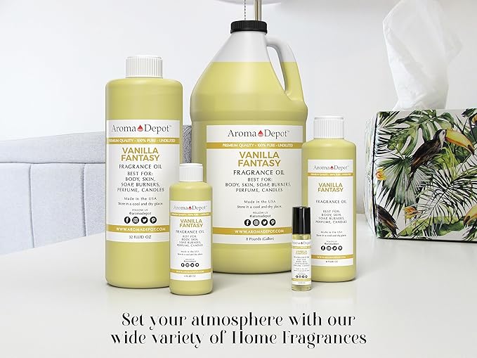 Aroma Depot 10ml Roll On Vanilla Fantasy Perfume Oil for Making, Body Oil, Soap, Candle Making & Incense. Our Version is a Premium Quality Undiluted & Alcohol Free
