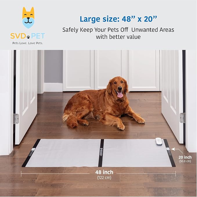 SVD.PET 2-Pack Scat Mat for Cats, Dog Shock Pet Training Mat, 48" X 20"