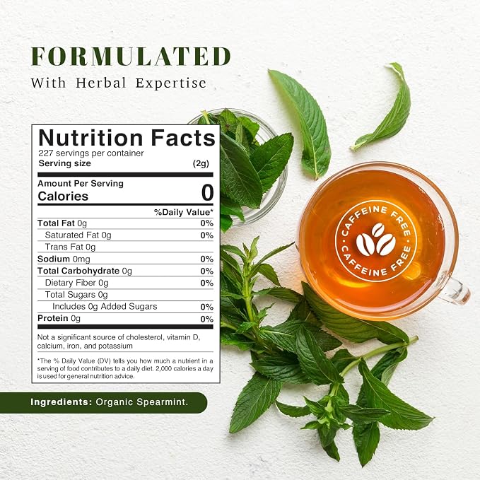 Oxify Organic Spearmint Herbal Loose Tea- 16 oz (16 oz, Spearmint)
