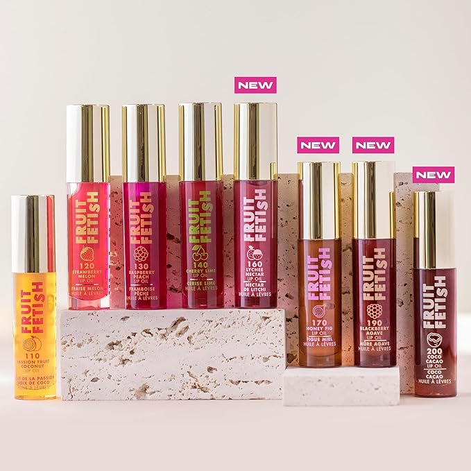 Milani Fruit Fetish Lip Oil with Vitamin E for Instant Hydration, Fruit Extract Infused Lip Treatment and Moisturizing Lip Gloss - Raspberry Peach
