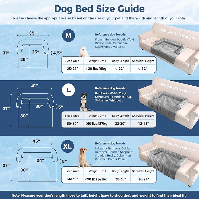 Large Dog Cooling Bed for Sofa, 41x37 Inch Pets Couch Cover Mat | Waterproof & Easy Clean & Non-Slip Bottom & Non-Gel, Washable Dogs Summer Couch Pad For Indoor & Outdoor, Cooling Grey