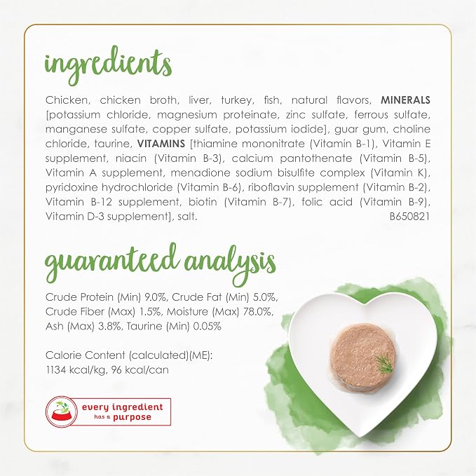 Purina Fancy Feast Wet Cat Food Pate Gourmet Naturals White Meat Chicken Recipe - (Pack of 12) 3 oz. Cans