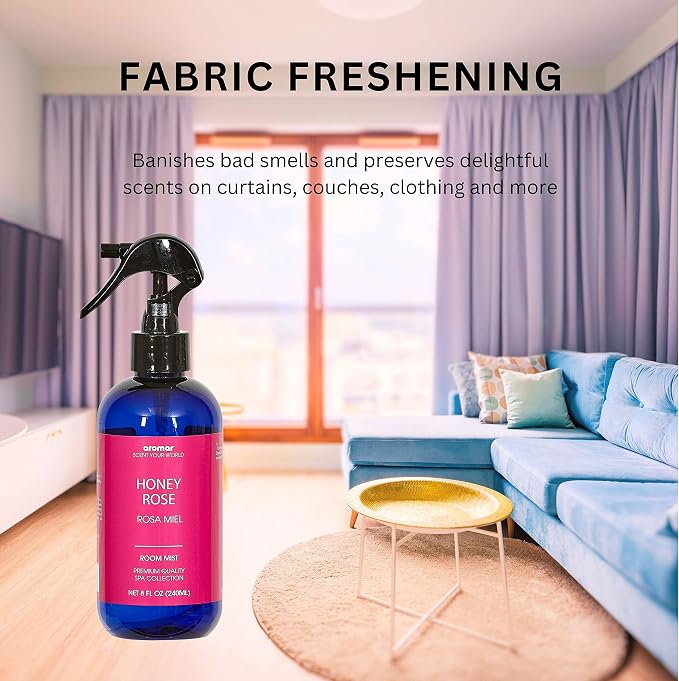 Aromar Essential Room Mist and Fabric Spray with Natural Freshener Aromatherapy for a Fresh and Rejuvenated Home 8 oz Sandalwood Forest