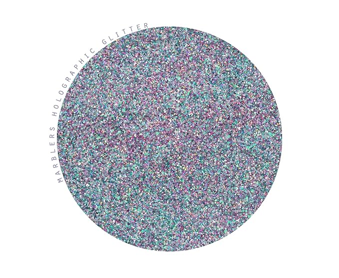 MARBLERS Holographic Face & Body Glitter [Holo Fairy Powder] 0.18oz (5g) | Chunky | Non-Toxic | Cruelty-Free | Festival, Rave & Party Makeup | Eye, Hair, Nail Polish, Eyeshadow | Nail Art | Gel Nail