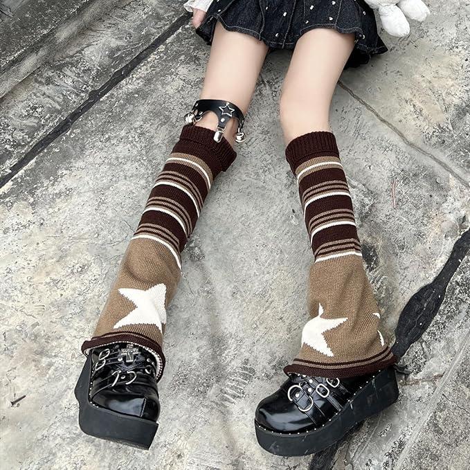 Sexybody Women's Leg Warmers Fashion Knit Warmers Long Socks Cute Y2K Kawaii Japanese Lolita Harajuku Accessories for Girls