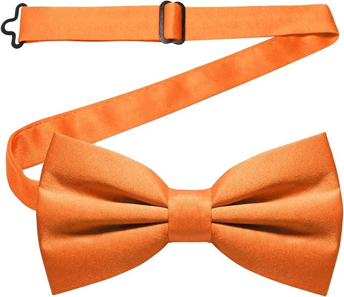 JEMYGINS Solid Color Pre-tied Bow Tie Adjustable Bowtie for Men