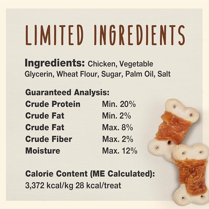 Cadet Gourmet Chicken Wrapped Biscuits Dog Treats, 42 oz | Made with real chicken, dog treats wraps, crunchy healthy dog treats, great for training, for small & large breeds
