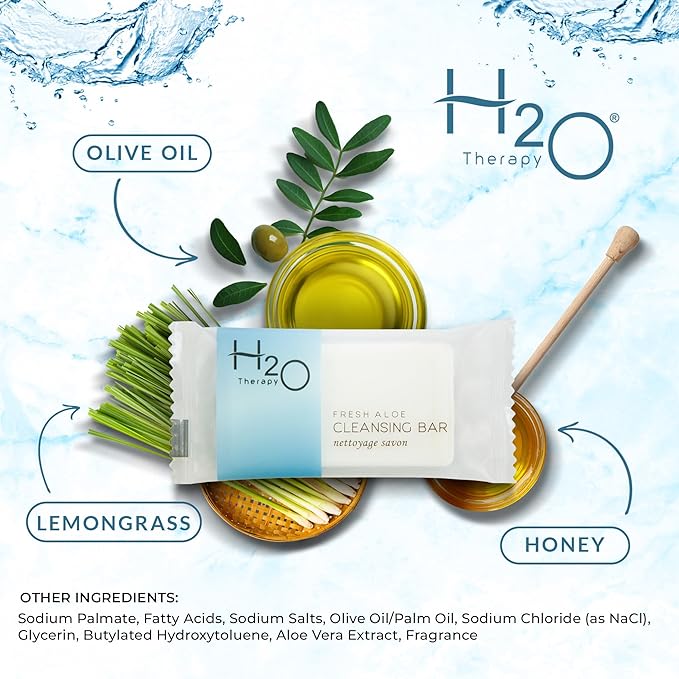 1-Shoppe All-in-Kit H2O Cleansing Bar Soap, Travel Size Hotel Amenities, 1 oz (Case of 100)