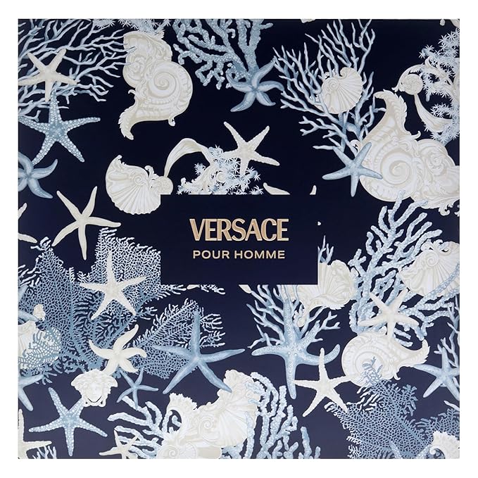 Versace Pour Homme by Versace for Men - 3 Pc Gift Set 3.4oz EDT Spray, 0.17oz EDT Spray (Mini), 5oz Bath and Shower Gel
