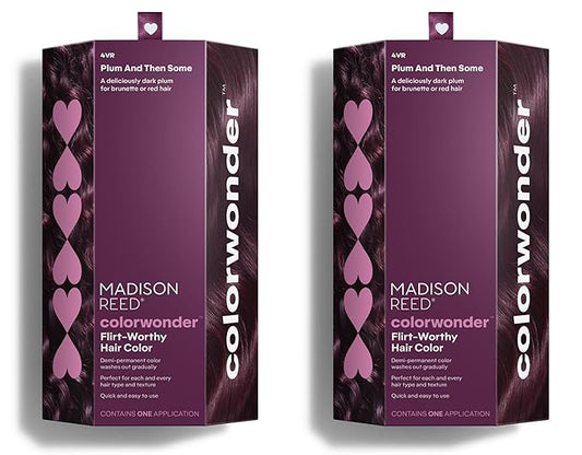 Madison Reed colorwonder Demi-Permanent Hair Color, Effortless At-Home Hair Dye, Ammonia-Free, Cruelty-Free, Plum And Then Some (4VR Darkest Plum), Pack of 2