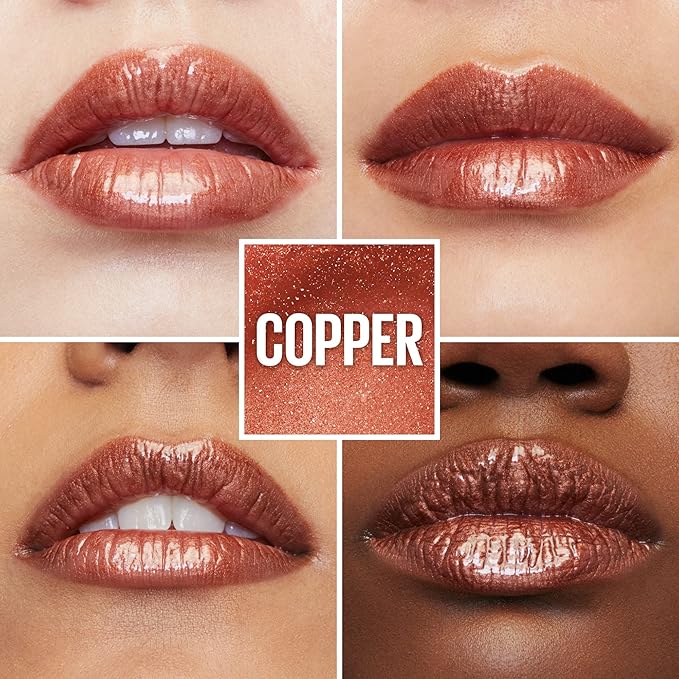 Maybelline Lifter Gloss, Hydrating Lip Gloss with Hyaluronic Acid, High Shine for Plumper Looking Lips, Copper, Terracotta Neutral, 0.18 Ounce