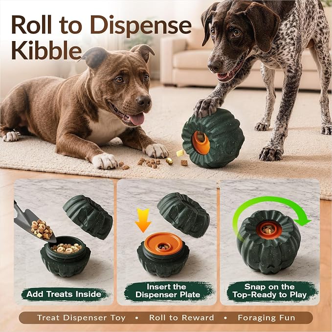 KADTC L, 3-in-1, Freeze Treat Dog Toy & Kibble Dispenser & Chew & Lick Ball