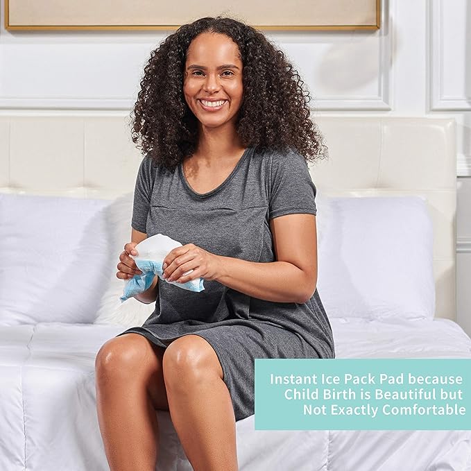 Mama & Wish® Postpartum Essentials Kit – Labor and Delivery Essentials for Moms After Birth – Postpartum Recovery Kit Includes Peri Bottle, Witch Hazel, Comfy Garments & More