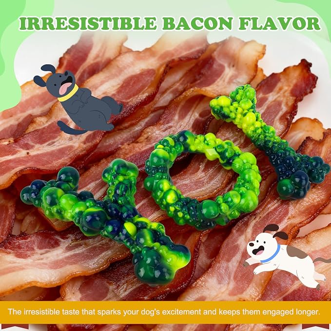 3Pack Bone Indestructible Dog Chew Nylon Toys for Aggressive Chewers