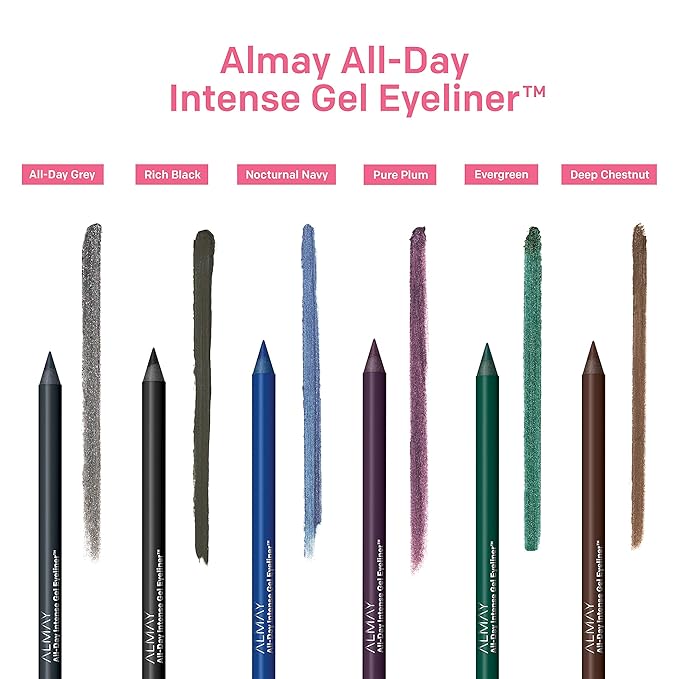 Almay All-Day Eyeliner Pencil, Hypoallergenic, Cruelty-Free, Oil-Free, Fragrance-Free, Ophthalmologist Tested, Long Wearing and Water Resistant (Packaging May Vary), 130 Pure Plum, 0.01 oz