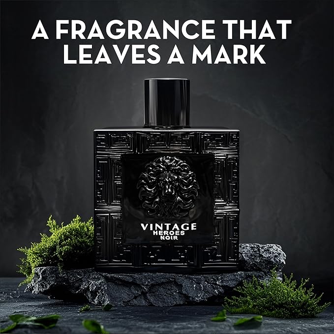 A CENTER Men's Cologne Gift Set 4 Pack Vintage Heroes Series - 3.4 Fl Oz Each | Vanilla Bourbon, Leather & Amber Floral Fragrance | Luxury Eau de Parfume for Men All Day Use