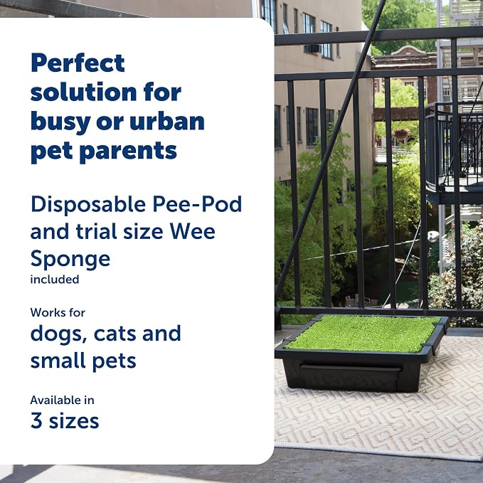 PetSafe Pet Loo Portable Dog Potty, Medium | Gass Mat Toilet Alternative for Puppy Pads, Perfect for House Training and Small Spaces, Less Odor and Conveneint Clean-Up