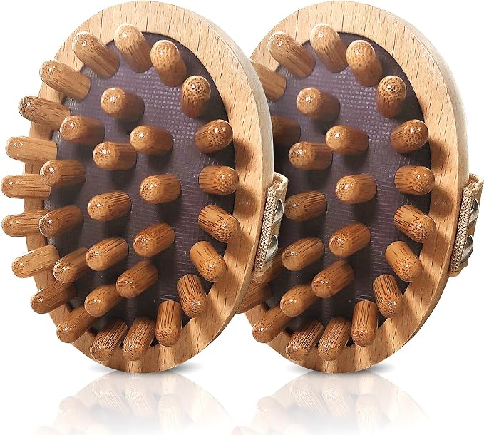 Meridian Pressure Brush, Wood Therapy Massage Tools, Wood Therapy Massage Tools for Belly Fat, Meridian Trigger Point Massager Wooden Massage Brush for Body Shaping, Muscle Pain Relief (2PCS)