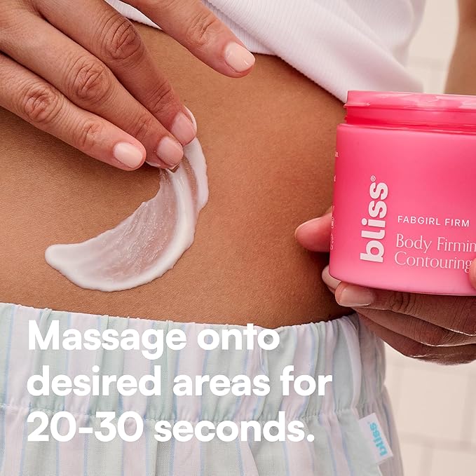 Bliss Fabgirl Firm Body Firming & Contouring Cream – Hydrating Skin Tightening Lotion with Collagen Amino Acids, Caffeine & Niacinamide - Improves Elasticity, Smoothness & Texture-For All Skin Types