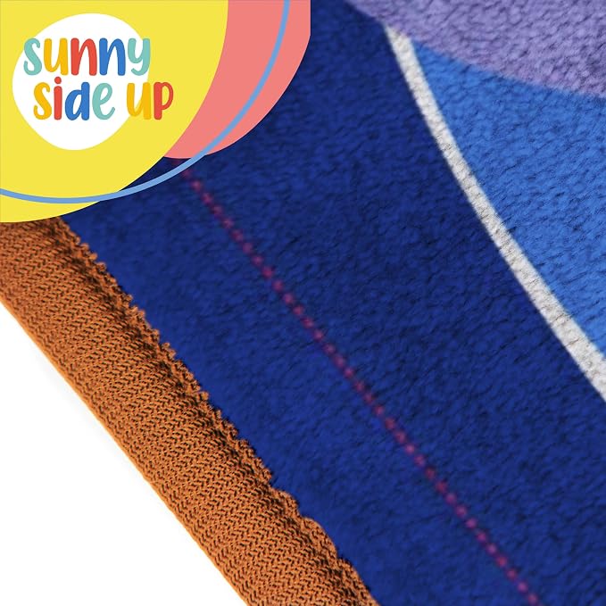 Sunny Side Up Kids Plush Throw Blanket – Soft & Comfy Throw for Couch or Bed – Cozy Home Décor for Living Room & Bedroom, Blue - Blippi, 46x60 - Throw Blanket